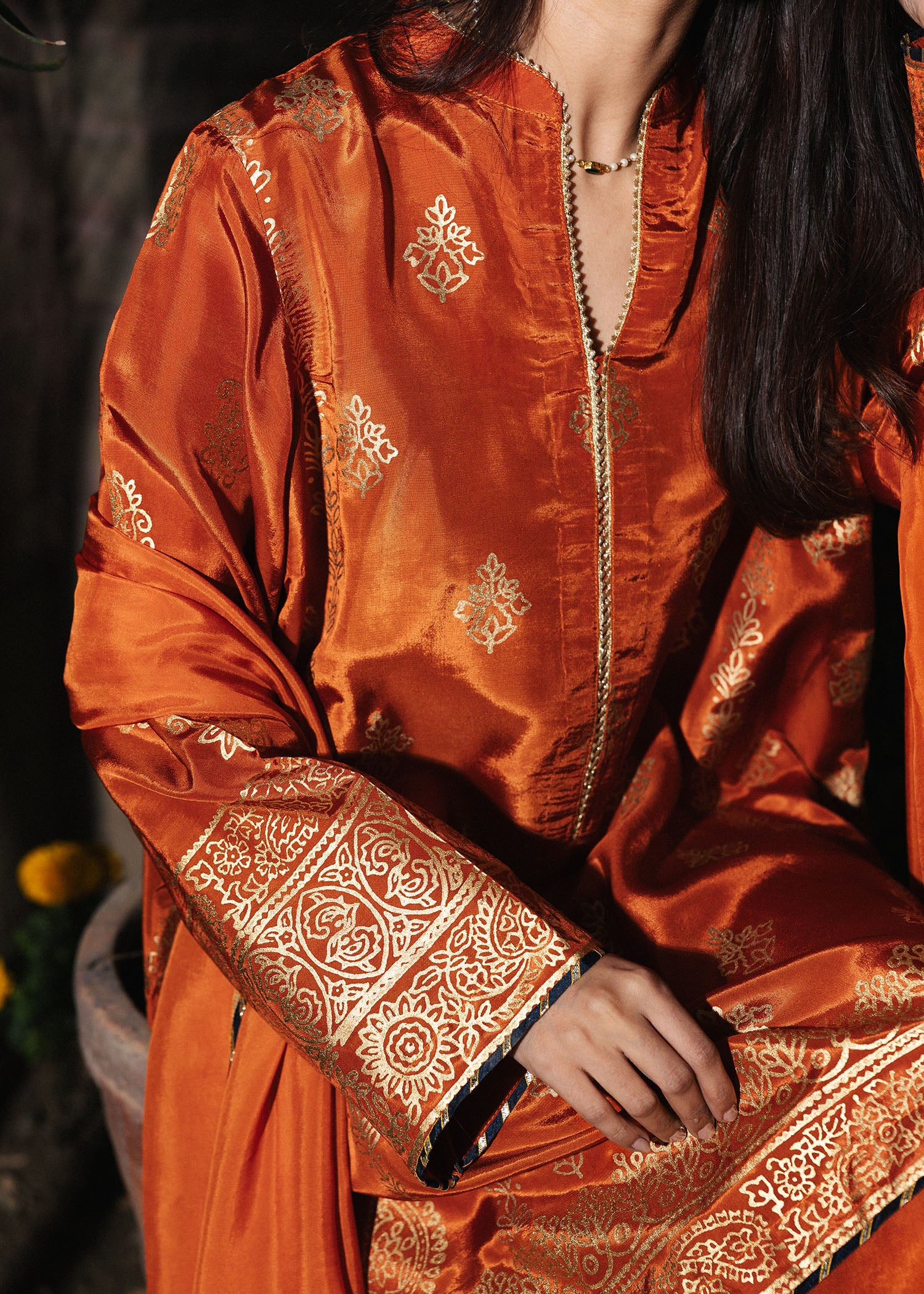 Rust Silk Handcrafted