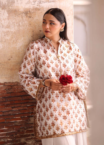 White silk Handcrafted
