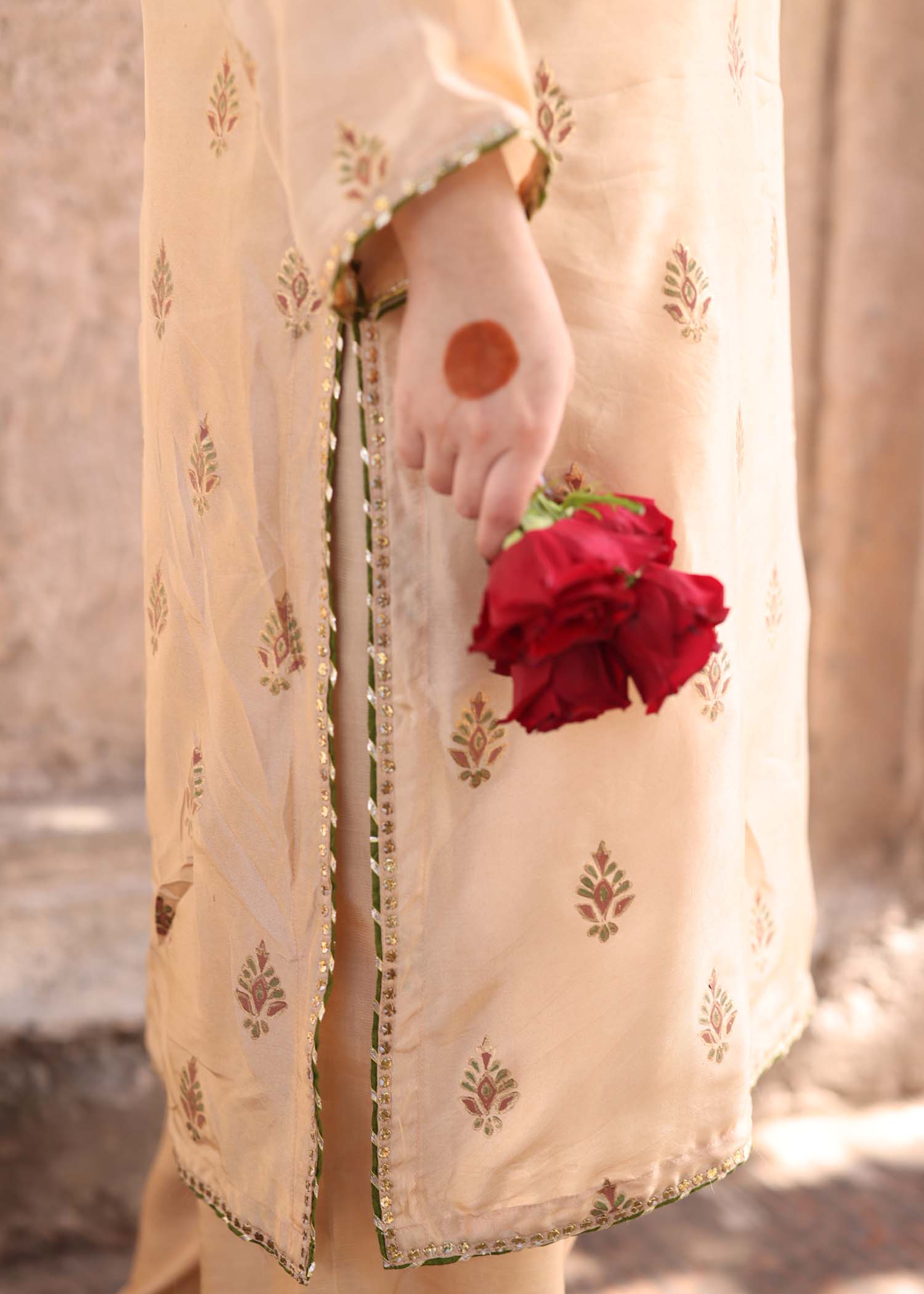 Peach Silk handcrafted